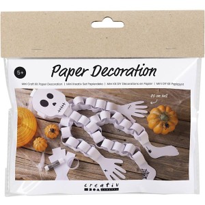 Mini kit fai da te di decorazioni di carta - Scheletro di Halloween