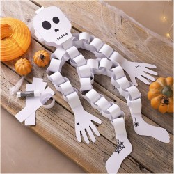 Mini kit fai da te di decorazioni di carta - Scheletro di Halloween. n�1