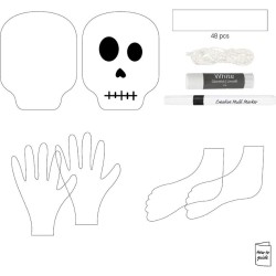 Mini kit fai da te di decorazioni di carta - Scheletro di Halloween. n�2
