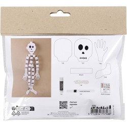 Mini kit fai da te di decorazioni di carta - Scheletro di Halloween. n�3