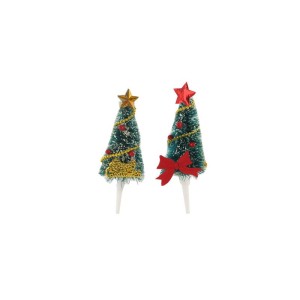 2 Stecchini decorativi albero di Natale 3D