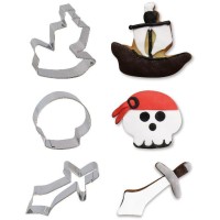Set 3 formine per biscotti pirata