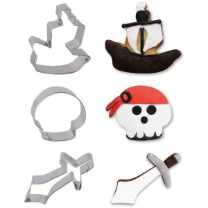 Set 3 formine per biscotti pirata