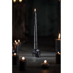 Portacandele Teschio Nero per Candela Flambeau. n°1