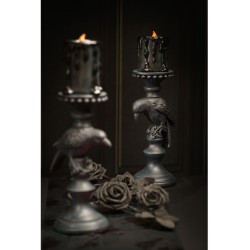 Piccola Candela LED Nera in Resina � 9, 5 cm. n�2