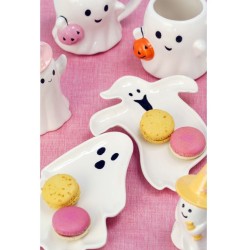 1 Piatto Decorativo Fantasma in Ceramica Summerween - 20 cm. n�1