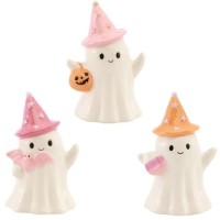 1 Fantasma in Ceramica con Cappello Stellato Summerween