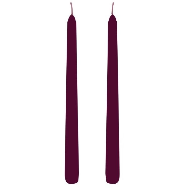Set di 2 Candele Flambeau Color Prugna 