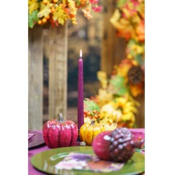 Set di 2 Candele Flambeau Color Prugna. n�1