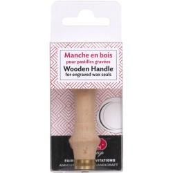 Maniglia con sigillo in legno naturale. n3
