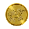 Pastiglia sigillante in ottone incisa - Unicorno