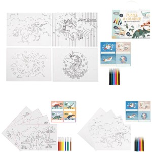 Puzzle da colorare con pennarelli