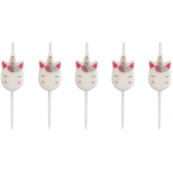 5 mini Candeline Unicorno (7 cm). n1