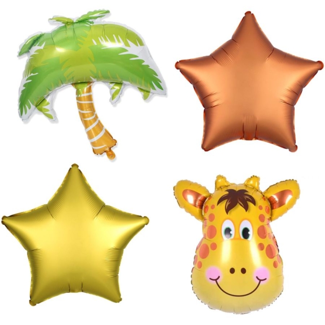 Kit 4 Palloncini Foil Savana - Giraffa 