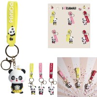 1 portachiavi a forma di panda kawaii