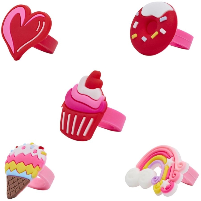 Set di 5 anelli in silicone 