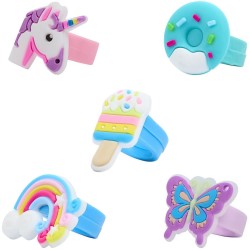 Set di 5 anelli in silicone. n�1