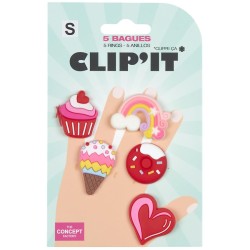 Set di 5 anelli in silicone. n�4