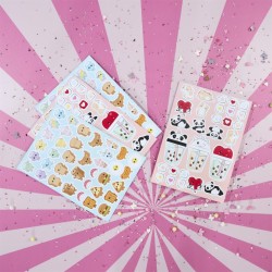 5 fogli di divertenti adesivi Kawaii. n�3