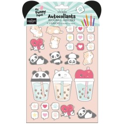 5 fogli di divertenti adesivi Kawaii. n�4