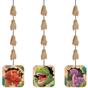 3 Decorazioni da appendere Dino rilievo