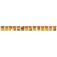 Contiene : 1 x Ghirlanda lettere Happy Birthday Dino Relief
