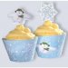 Kit 12 Pirottini e decorazioni Cupcakes Fiocchi di neve. n°2
