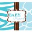 8 Inviti Baby Safari Azzurro