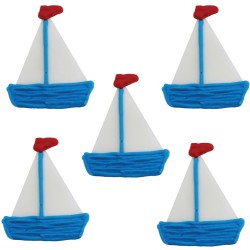5 Barche a vela in pasta di zucchero. n1