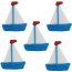 5 Barche a vela in pasta di zucchero