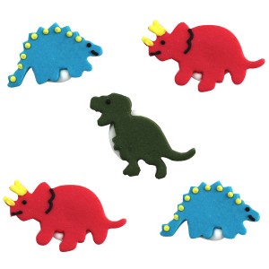 5 Decorazioni in pasta di zucchero Dinosauro