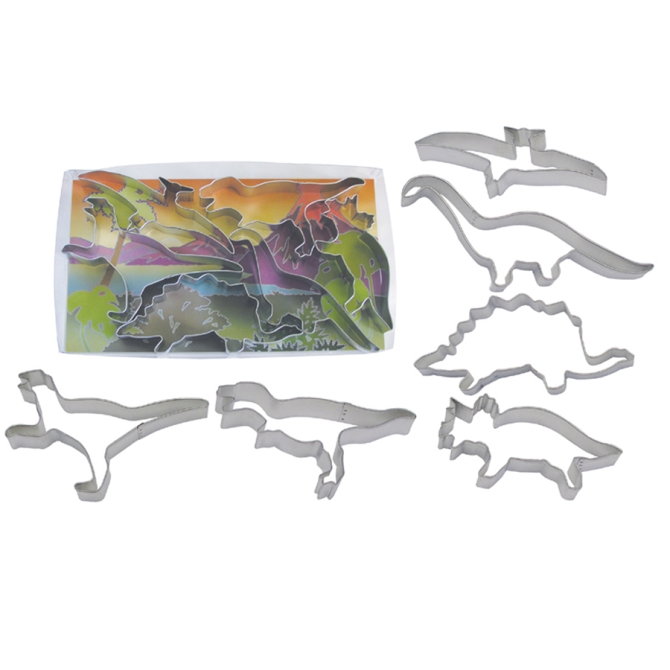6 formine per biscotti dinosauro 