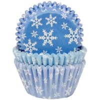 75 Pirottini per cupcake Fiocchi di neve