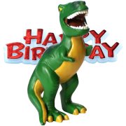 Statuetta con dinosauro “Happy birthday”