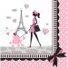 Contiene : 1 x 18 Tovaglioli Parigi Chic. n5