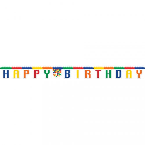Ghirlanda lettere Happy Birthday Block Party 