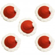 5 Decorazioni Cappelli di Babbo Natale di zucchero