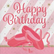 16 Tovaglioli Happy Birthday Ballerina Stella