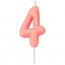 Candela Glitter rosa numero 4 (7 cm)