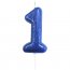 Candela Blu Glitter Numero 1 (7 cm)