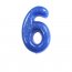 Candela Blu Glitter Numero 6 (7 cm)
