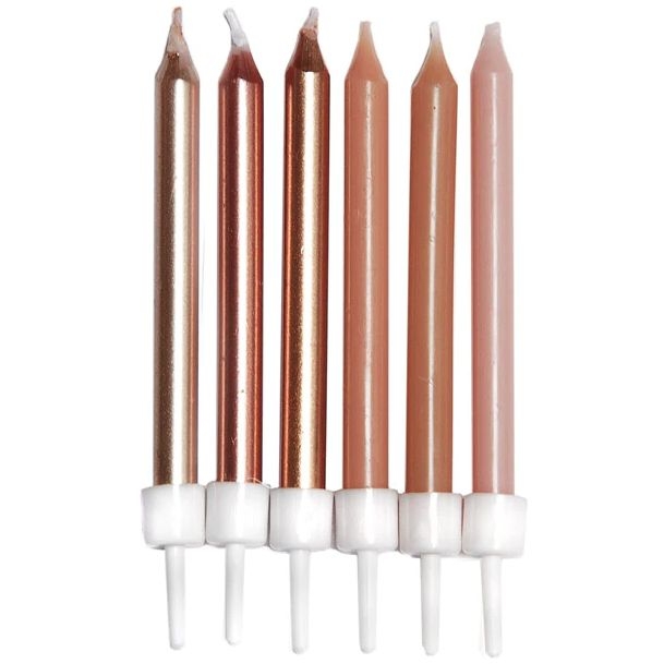 12 Candele in Metallo - 7, 5 cm 