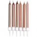 12 candele colore metallo - 7, 5 cm. n1