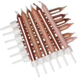 12 Candele in Metallo - 7, 5 cm. n1