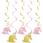 5 Ghirlande Spirale Unicorno Rainbow Pastel