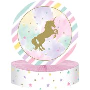 Centrotavola unicorno arcobaleno pastello