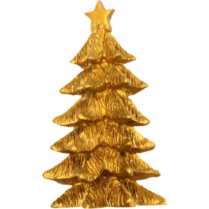 Decorazione Abete 3D Oro (7 cm) - Resina