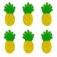 6 Ananas 2D (4 cm) - Pasta di zucchero