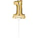 Decorazione per torta - Palloncino d oro numero 1. n1