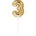Decorazione per torta - Palloncino d oro numero 3. n1